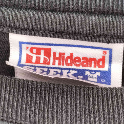 ハイドアンドシーク HIDE AND SEEK 反転ロゴ プリント L/S クルーネック Tシャツ メンズ import:L