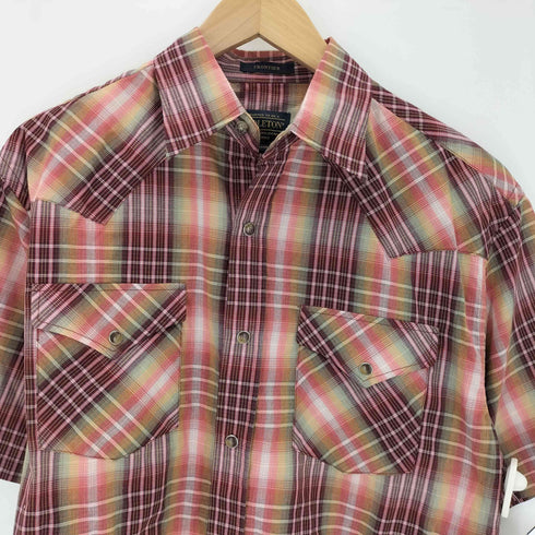 ペンドルトン PENDLETON チェック柄 S/S ウエスタンシャンブレーシャツ メンズ import:S
