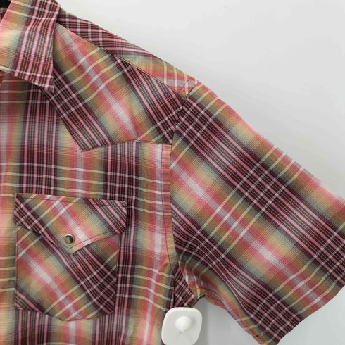 ペンドルトン PENDLETON チェック柄 S/S ウエスタンシャンブレーシャツ メンズ import:S