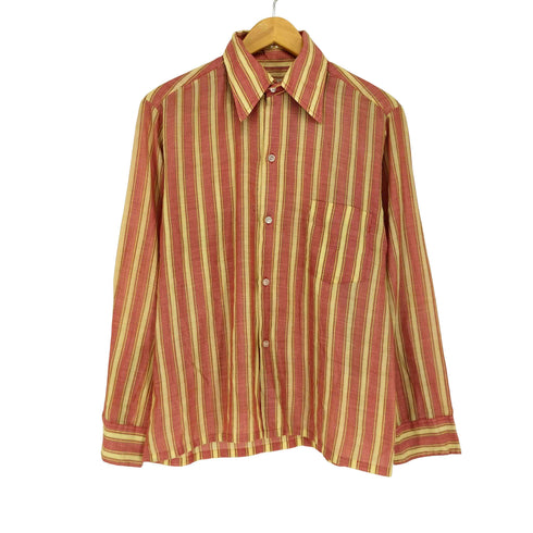 70s~ ary-way コットンポリ ボックス ストライプシャツ メンズ JPN:M