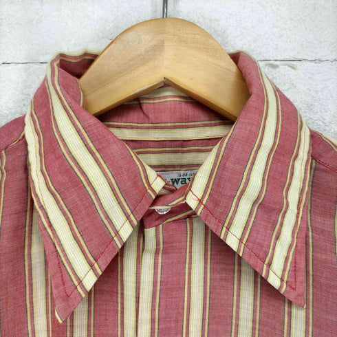 70s~ ary-way コットンポリ ボックス ストライプシャツ メンズ JPN:M