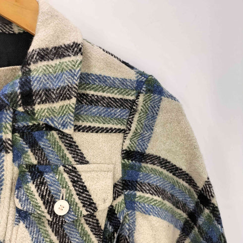 ジュンヤワタナベコムデギャルソン JUNYA WATANABE COMME des GARCONS 90s AD1993 初期 パリコレデビュー年 チェック 短丈 ウールジャケット ブルゾン シルク混 レディース