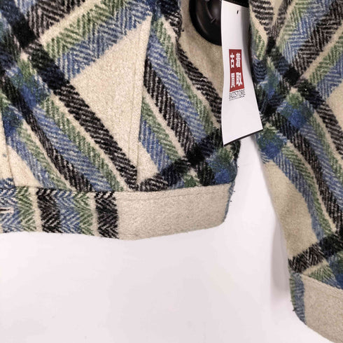 ジュンヤワタナベコムデギャルソン JUNYA WATANABE COMME des GARCONS 90s AD1993 初期 パリコレデビュー年 チェック 短丈 ウールジャケット ブルゾン シルク混 レディース