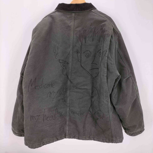 カーハート Carhartt 00S トラディショナル ジャケット モスグリーン バック ペイント カスタム メンズ 2XL
