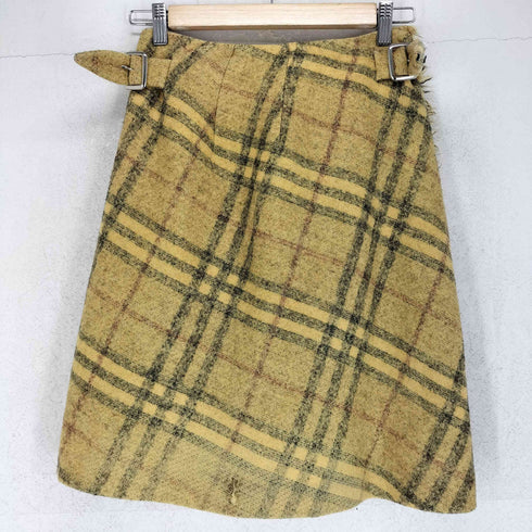 バーバリー BURBERRY ノヴァチェックウールラップスカート レディース EUR:40-42