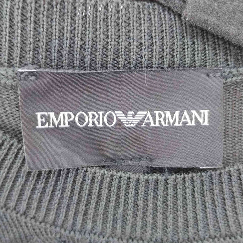 エンポリオアルマーニ EMPORIO ARMANI サイドライン 前Vガゼット プルオーバー ニット セーター レディース import:XS
