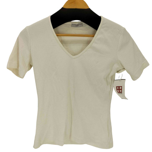 KAREN MILLEN ENGLAND ワッフルVネックトップTシャツ レディース 1