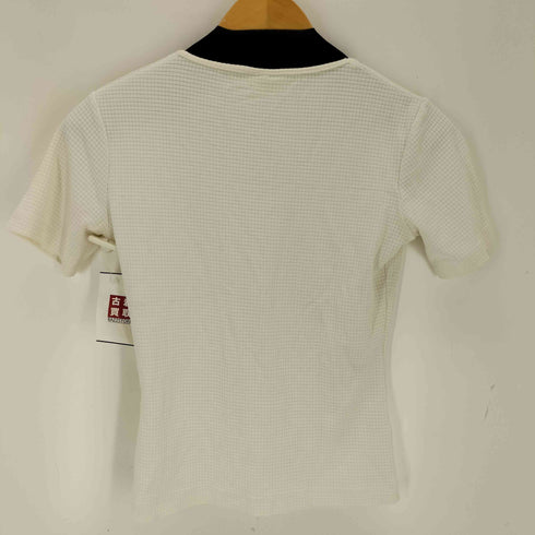 KAREN MILLEN ENGLAND ワッフルVネックトップTシャツ レディース 1