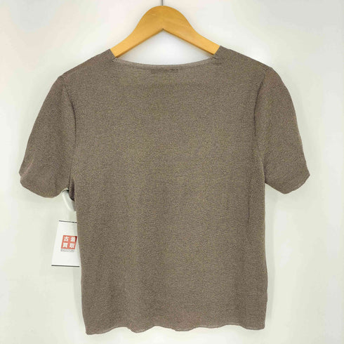 アクアスキュータム AQUASCUTUM ラメ Vネック S/S ニット サマーニット レディース