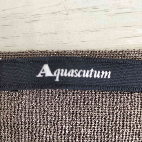 アクアスキュータム AQUASCUTUM ラメ Vネック S/S ニット サマーニット レディース