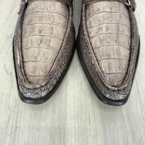モルガンオム MORGAN HOMME クロコ ダブルモンクストラップ モカシン メンズ S