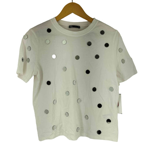 ザラ ZARA ミラードットデザイン S/S カットソー レディース import:M