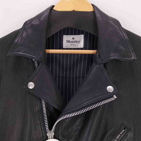 モーレー Montley GOAT LEATHER ゴートレザーダブルライダースジャケット メンズ