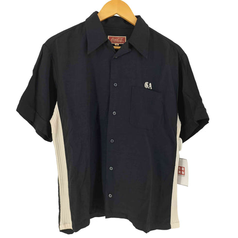 80-90s ニット切替 S/S ボーリングシャツ メンズ M
