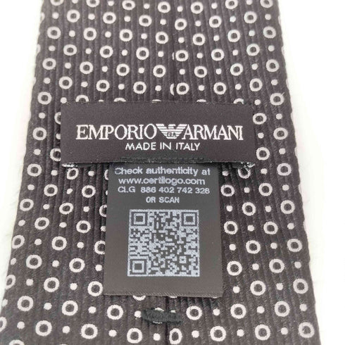 エンポリオアルマーニ EMPORIO ARMANI MADE IN ITALY ドット柄シルクネクタイ メンズ