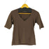 ESOLOGUE ラメロゴ Vネックカットソー レディース import:M
