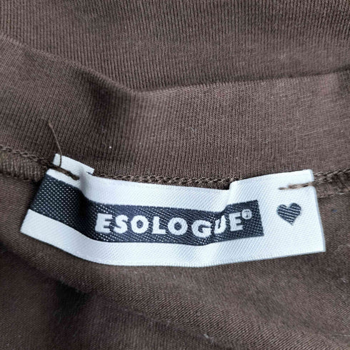 ESOLOGUE ラメロゴ Vネックカットソー レディース import:M