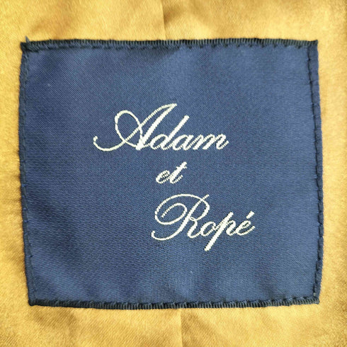 アダムエロペ Adam et Rope ラビットファー レオパード ノーカラー コート レディース JPN:38