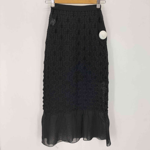 OPEN SESAME CLUB sheer lattice skirt レディース 1