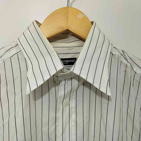 ドルチェアンドガッバーナ DOLCE&GABBANA Tailored Fit コットン ストライプ S/S シャツ メンズ 40