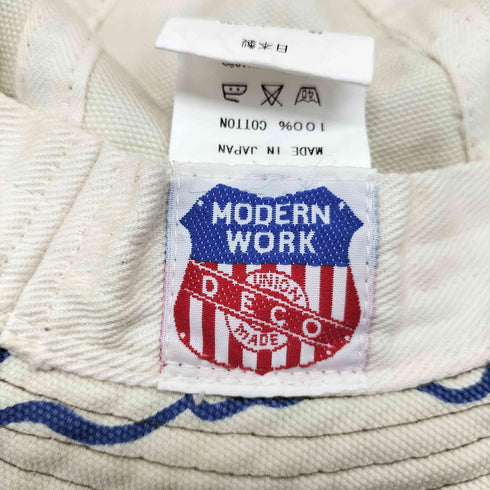 modern work deco 日本製 総柄バケットハット メンズ