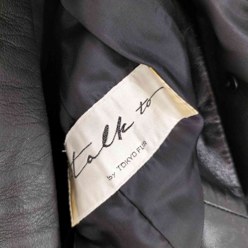 talk to lamb leather レザーダブルテーラードジャケット レディース JPN:L