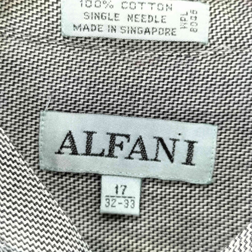 アルファニ ALFANI L/Sバンドカラーシャツ メンズ 17 32-33