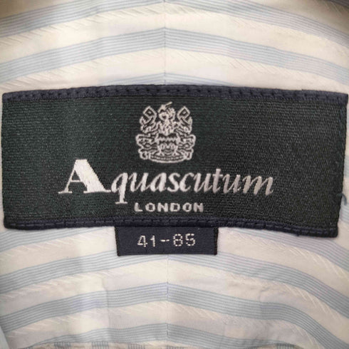 アクアスキュータム AQUASCUTUM ストライプドレスシャツ メンズ 41-85