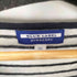 バーバリーブルーレーベル BURBERRY BLUE LABEL Linen 100% Border TEE ラメ プリント フリル スリーブ ボーダー 麻 リネン 100% Tシャツ レディース 38