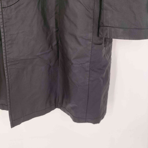 バーバリーブラックレーベル BURBERRY BLACK LABEL Balmacaan Coat 裏地ノバチェック ガンフラップ付き コーティング ブラック バルマカーン ステンカラー コート メンズ import:L