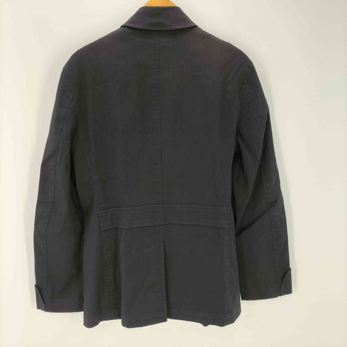 バーバリーブラックレーベル BURBERRY BLACK LABEL Balmacaan Coat 裏地ノバチェック ホースロゴ刺繍 ブラック ダブル バルマカーン ステンカラー コート メンズ import:L
