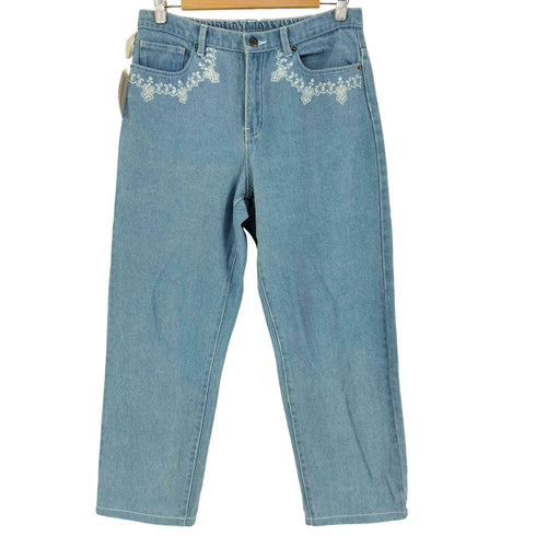 チチカカ TITICACA エスニックペイント デニムパンツ レディース L
