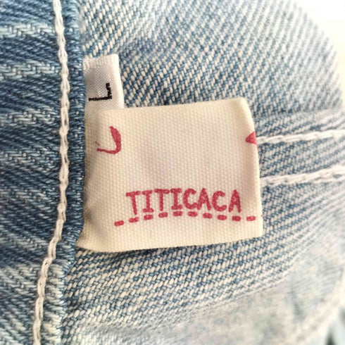 チチカカ TITICACA エスニックペイント デニムパンツ レディース L