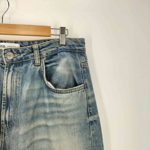 ザラ ZARA TRF SUPER WIDE-LEG LOW-RISE ローライズ スーパーワイド バギー デニム パンツ レディース 38