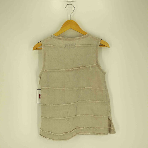 トリココムデギャルソン tricot COMME des GARCONS 03SS AD2003 リネン100% ビジュー ノースリーブ レディース JPN:S