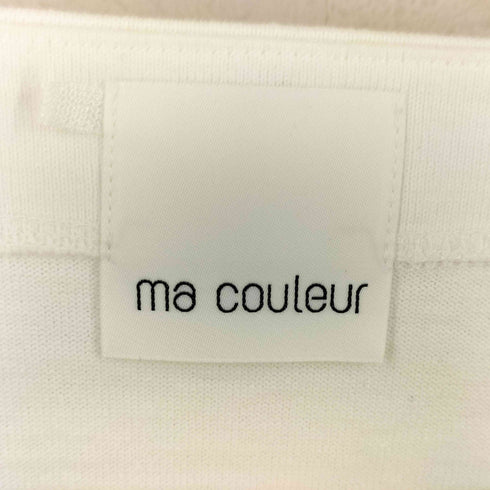 ma couleur ボートネックボーダー 長袖カットソー casual レディース 38