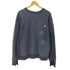 カーハート Carhartt 90S 星タグ USA製 三角タグ リバースウィーブ型 ヘビーウェイト サンフェード スウェット トレーナー ナス紺 襤褸 ボロ メンズ
