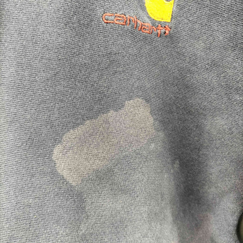 カーハート Carhartt 90S 星タグ USA製 三角タグ リバースウィーブ型 ヘビーウェイト サンフェード スウェット トレーナー ナス紺 襤褸 ボロ メンズ