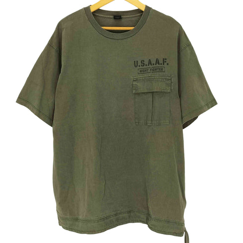 アヴィレックス AVIREX S/S FADE WASH LOOSE FIT MILITARY POCKET T-SHIRTS フェイド ウォッシュ ルーズフィット ミリタリー ポケット 半袖 Tシャツ メンズ import:XL