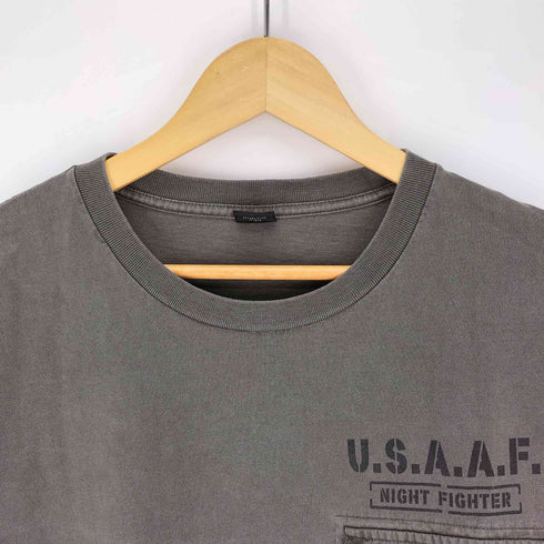アヴィレックス AVIREX S/S FADE WASH LOOSE FIT MILITARY POCKET T-SHIRTS フェイド ウォッシュ ルーズフィット ミリタリー ポケット 半袖 Tシャツ メンズ import:XL