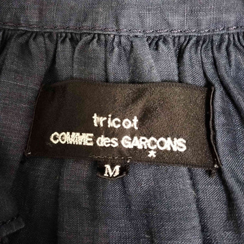 トリココムデギャルソン tricot COMME des GARCONS 09AW AD2011 リネン100% スキッパー ギャザー チュニック レディース JPN:M