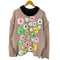BASE MARK ベースマーク 25AW SIMEON FARRAR x Big Knit PO コラボ 総柄 ビックニット プルオーバー セーター レディース JPN:S