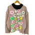 BASE MARK ベースマーク 25AW SIMEON FARRAR x Big Knit PO コラボ 総柄 ビックニット プルオーバー セーター レディース JPN:S