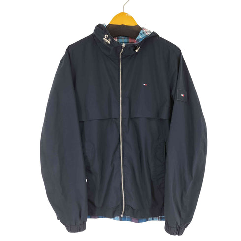 トミーヒルフィガー TOMMY HILFIGER リバーシブルプリントフーデッドジャケット メンズ import:L