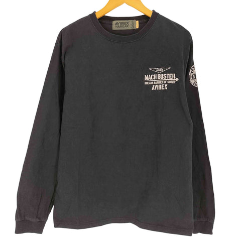 アヴィレックス AVIREX LONG SLEEVE MACH BUSTER T-SHIRT ロングスリーブ マッチ バスター クルーネック Tシャツ メンズ import:XL