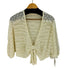 シークレットハニーバイハニーバンチ Secret Honey by Honey Bunch フロントリボン レースニットプルオーバー レディース