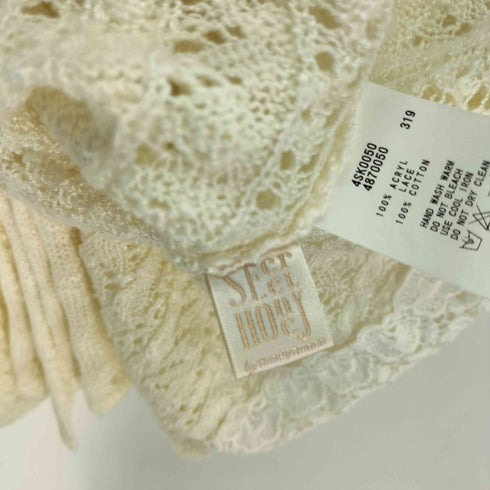 シークレットハニーバイハニーバンチ Secret Honey by Honey Bunch フロントリボン レースニットプルオーバー レディース