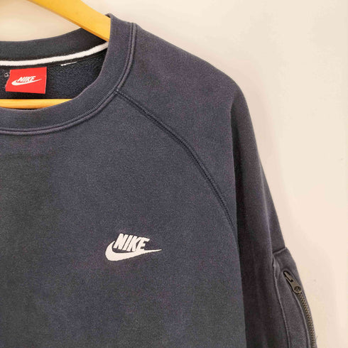 ナイキ NIKE ロゴ刺繍 ラグランスリーブ クルーネック スウェット メンズ
