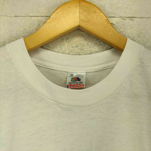 フルーツオブザルーム FRUIT OF THE LOOM 90s- USA製 袖裾シングル SAB 両面プリントクルーネックTシャツ メンズ M