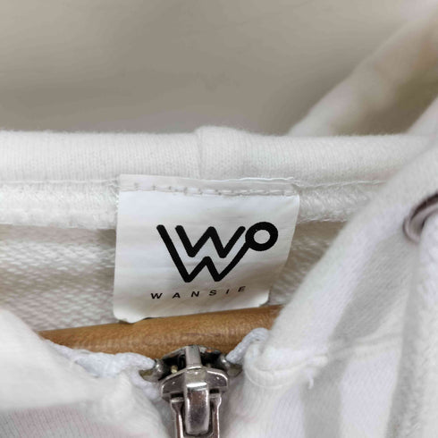 WANSIE 両面ロゴプリント コットン ジップアップ パーカー メンズ import:XL